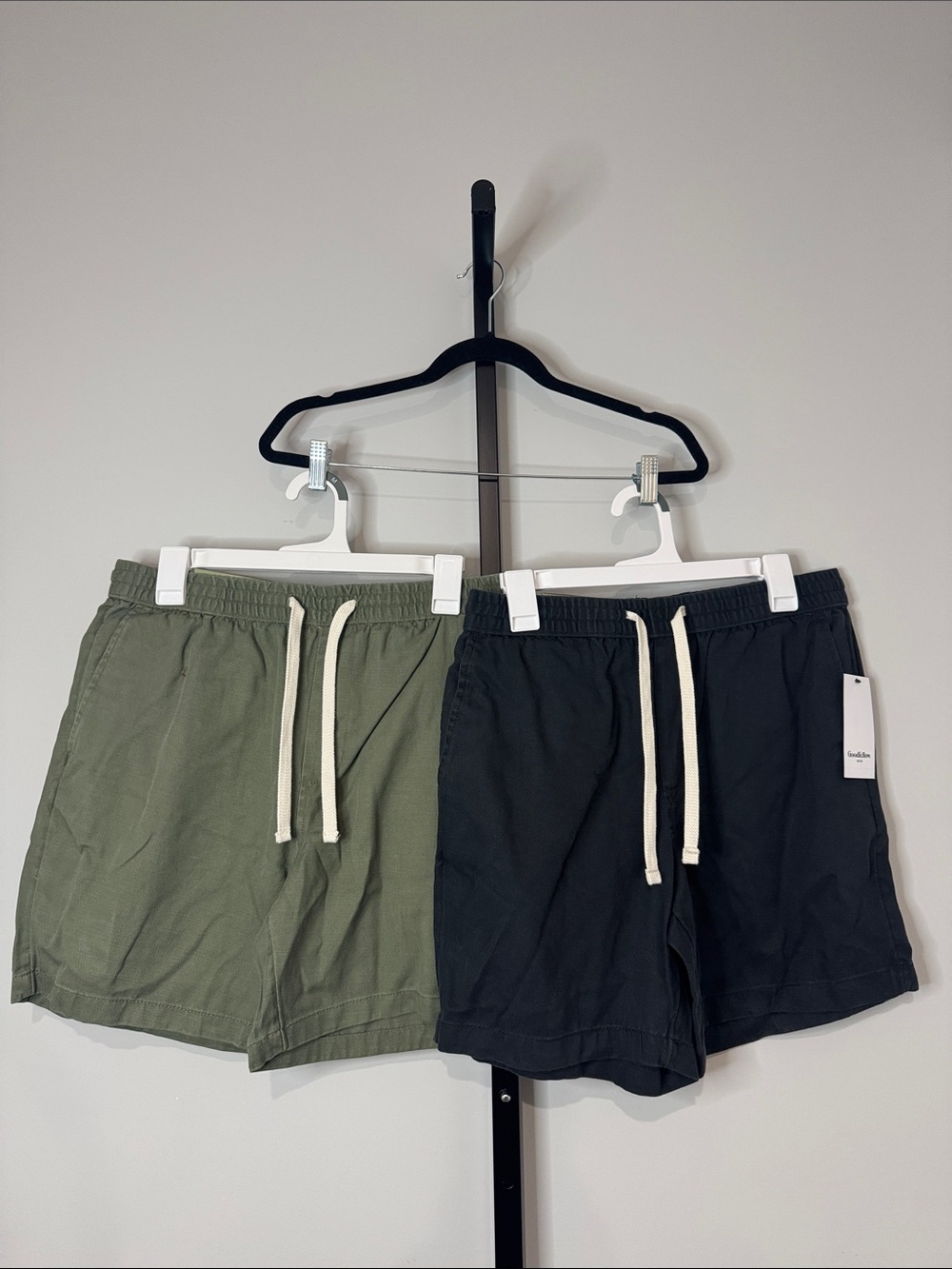 Goodfellow & Co. Men’s Vintage Pull-On Shorts Green & Black Medium M New NWT